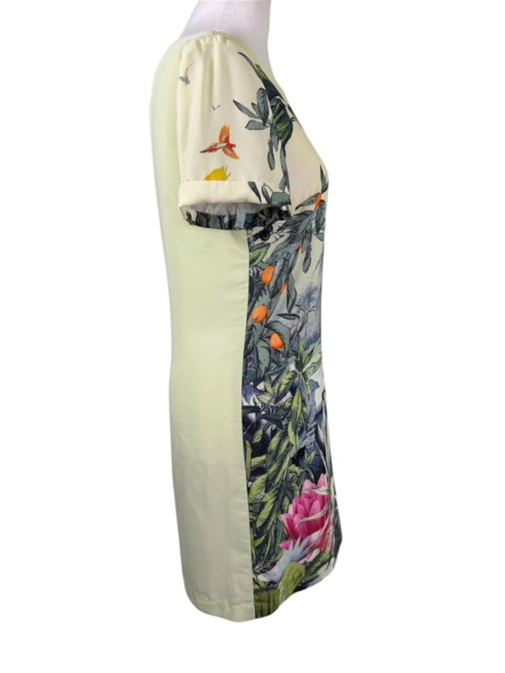 H&M Conscious Tropical Toucan Bird Print Shift Dress US 4 - Picture 4 of 11